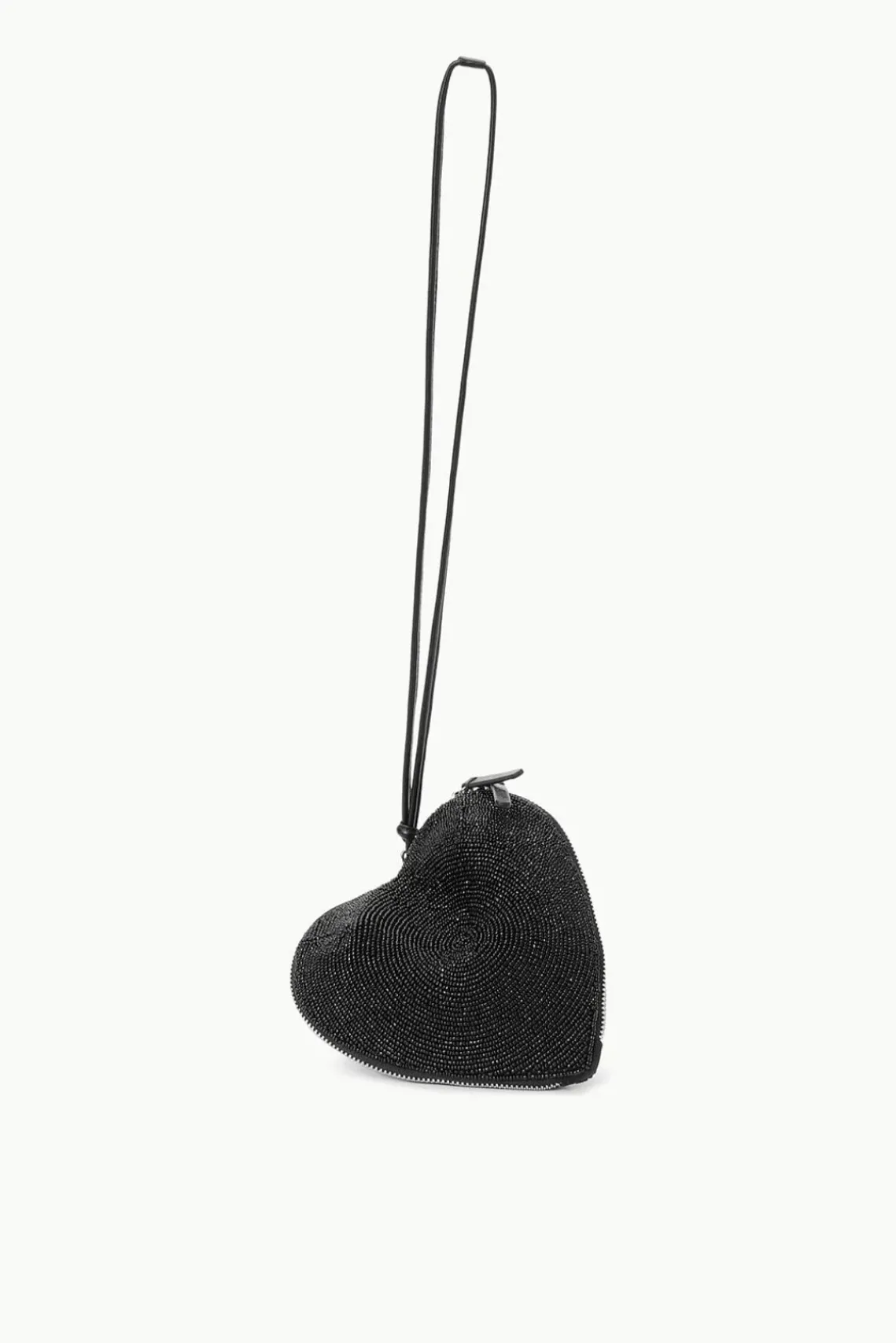 BRIDE STAUD Bridal Accessories- BEADED HEART CLUTCH BLACK