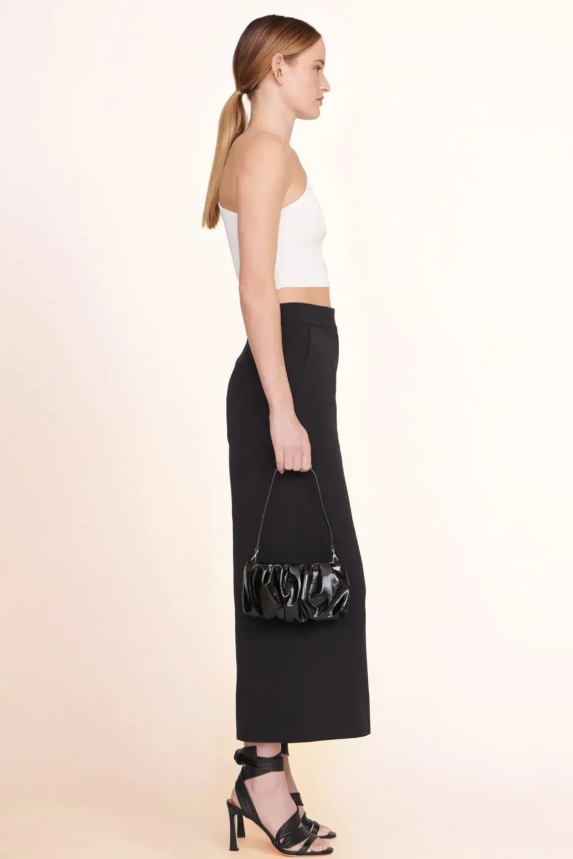 HANDBAGS STAUD - BEAN BAG PATENT BLACK