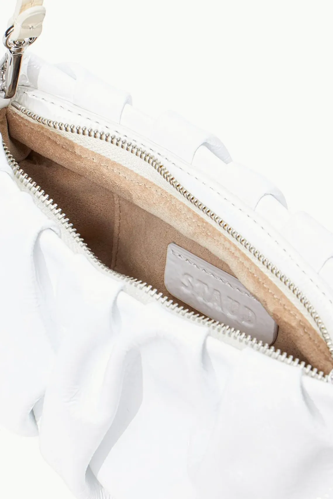 HANDBAGS STAUD - BEAN BAG PATENT WHITE