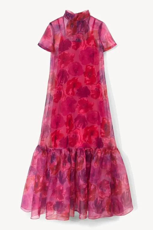 BRIDE STAUD Occasion Dresses- CALLUNA DRESS MAGENTA PAINTED FLORAL