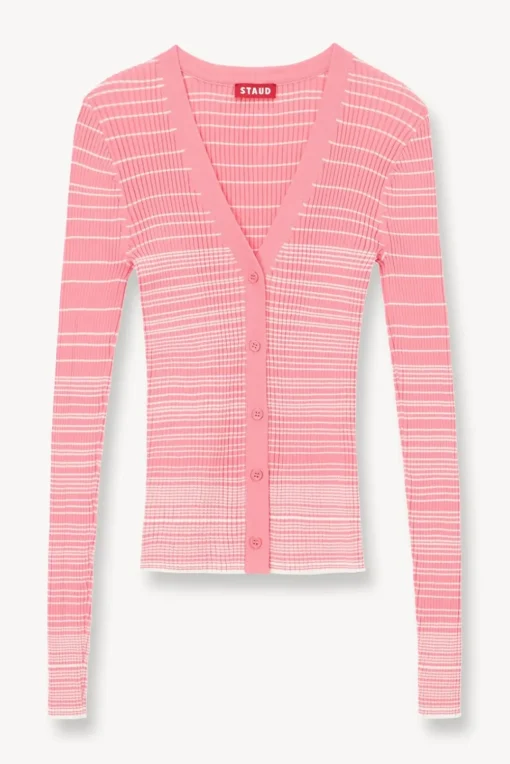 CLOTHING STAUD - CARGO SWEATER CORAL PINK WHITE