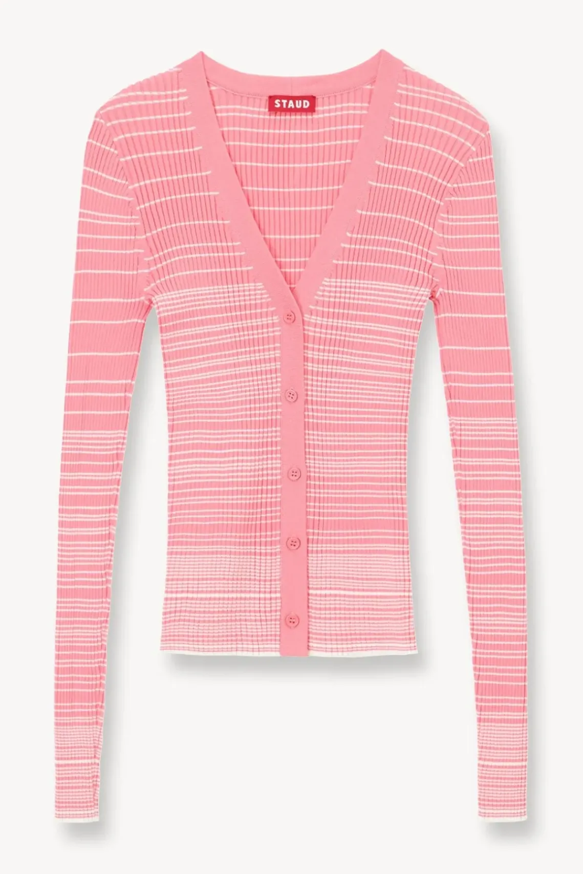 CLOTHING STAUD - CARGO SWEATER CORAL PINK WHITE