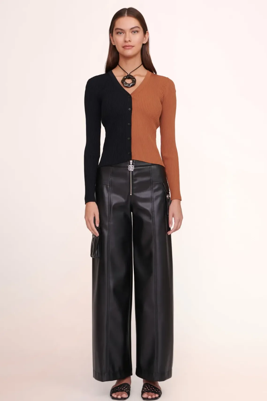 CLOTHING STAUD - CARGO SWEATER TAN BLACK