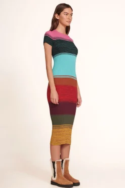 CLOTHING STAUD - COLLEEN DRESS MOSAIC STRIPE