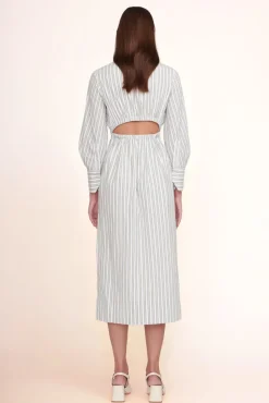 CLOTHING STAUD - CROSSHILL DRESS MOSS STRIPE