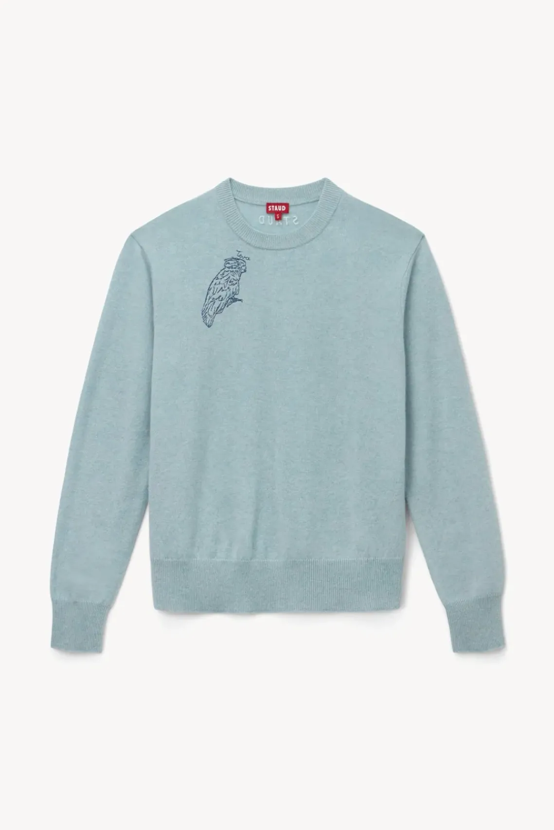 PET STAUD Pet Sweats & Knits- CUSTOM CASHMERE CREWNECK SWEATER LIGHT BLUE