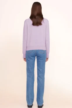 PET STAUD Pet Sweats & Knits- CUSTOM CASHMERE CREWNECK SWEATER LAVENDER