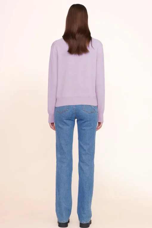 PET STAUD Pet Sweats & Knits- CUSTOM CASHMERE CREWNECK SWEATER LAVENDER