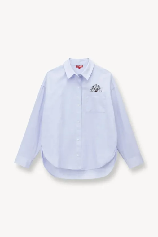 PET STAUD Pet Ready To Wear- CUSTOM CLASSIC OVERSIZED SHIRT OXFORD BLUE
