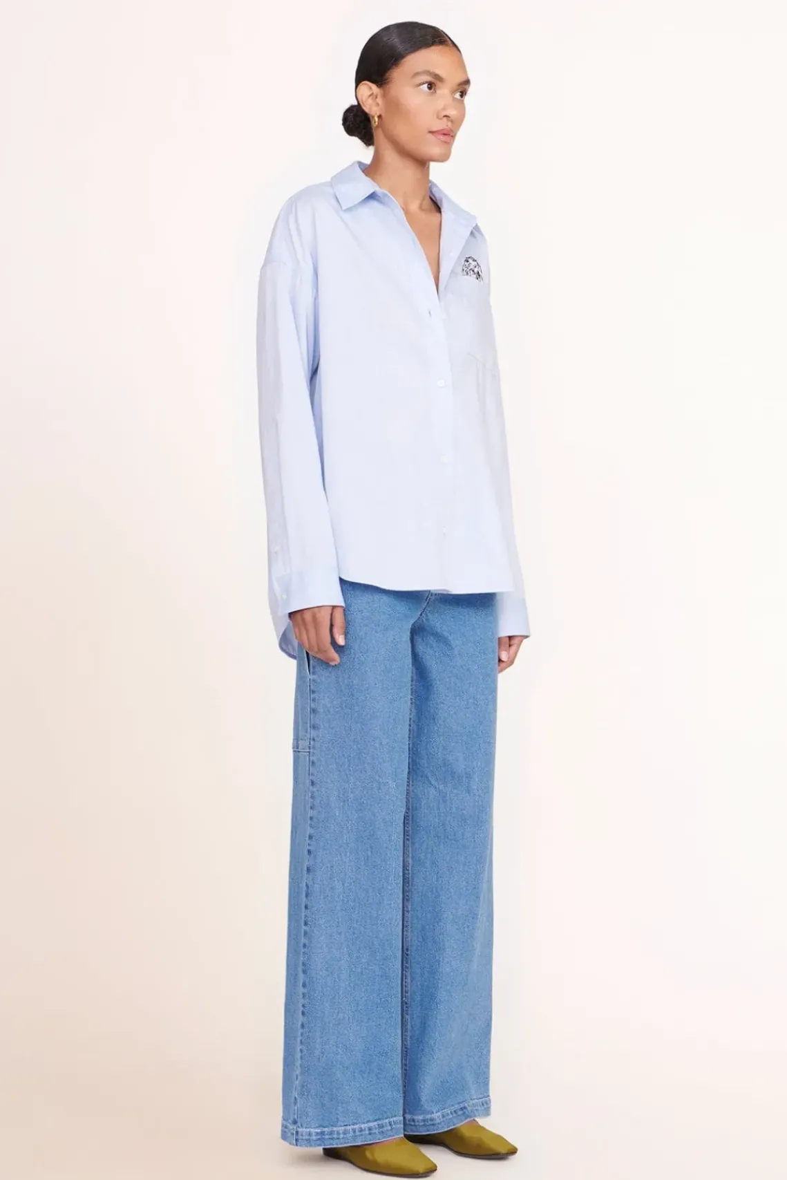 PET STAUD Pet Ready To Wear- CUSTOM CLASSIC OVERSIZED SHIRT OXFORD BLUE