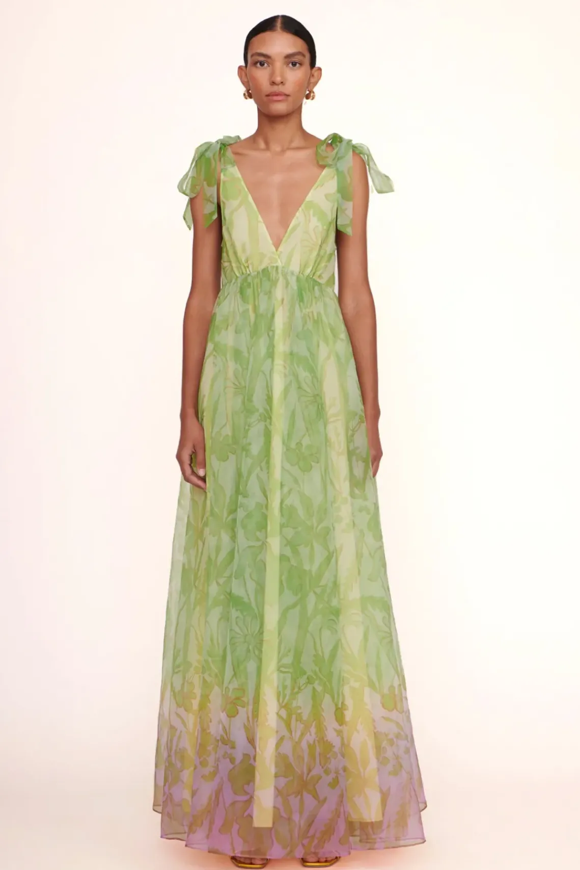 BRIDE STAUD Occasion Dresses- DANDELION DRESS LIME/MAGENTA WILDFLOWERS LIME MAGENTA WILDFLOWERS