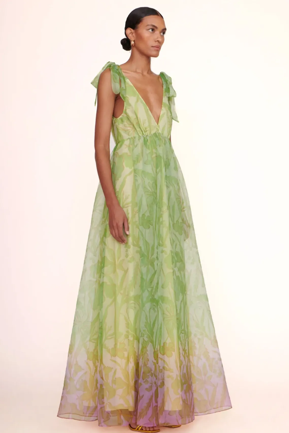 BRIDE STAUD Occasion Dresses- DANDELION DRESS LIME/MAGENTA WILDFLOWERS LIME MAGENTA WILDFLOWERS