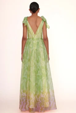 BRIDE STAUD Occasion Dresses- DANDELION DRESS LIME/MAGENTA WILDFLOWERS LIME MAGENTA WILDFLOWERS