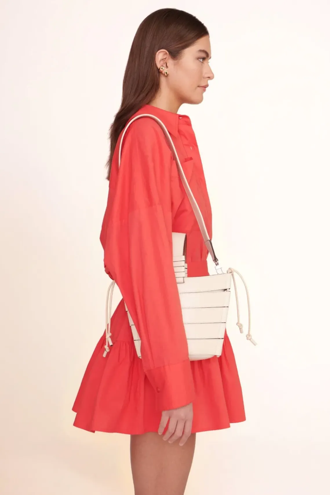 HANDBAGS STAUD - DIAMOND MINI TOTE CREAM