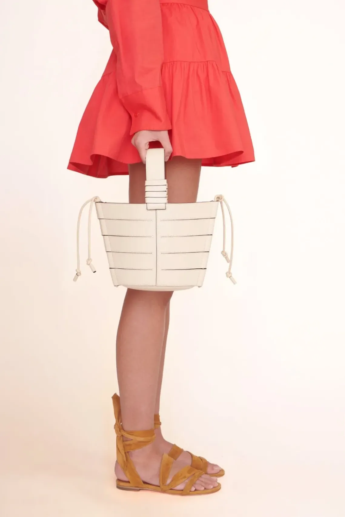 HANDBAGS STAUD - DIAMOND MINI TOTE CREAM