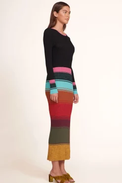 CLOTHING STAUD - EDNA DRESS MOSAIC STRIPE