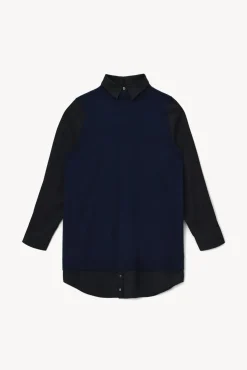 CLOTHING STAUD - FERN DRESS NAVY BLACK