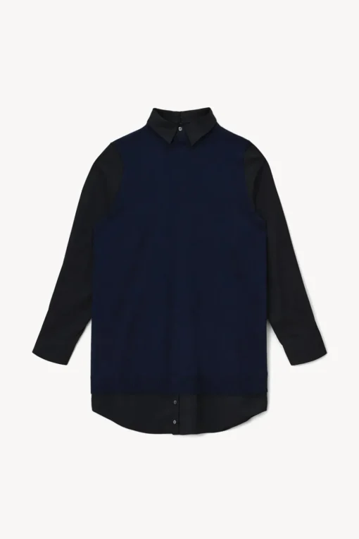 CLOTHING STAUD - FERN DRESS NAVY BLACK
