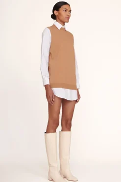 CLOTHING STAUD - FERN DRESS TAN WHITE