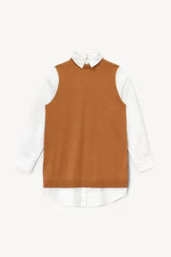 CLOTHING STAUD - FERN DRESS TAN WHITE