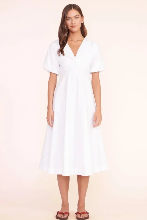 CLOTHING STAUD - FINLEY DRESS WHITE