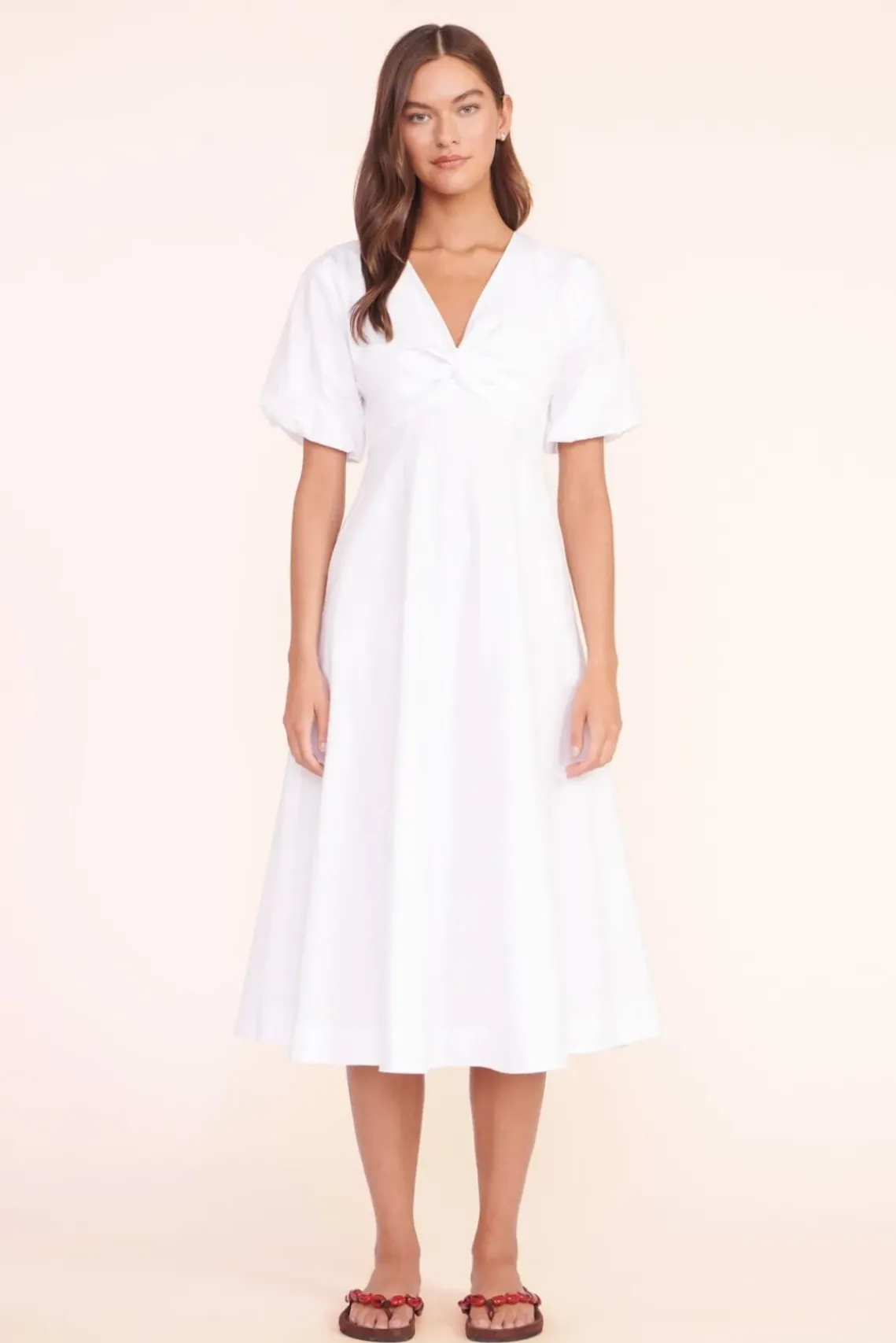 CLOTHING STAUD - FINLEY DRESS WHITE