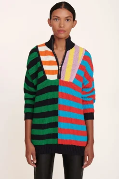 CLOTHING STAUD - HAMPTON SWEATER CABANA STRIPE MULTI