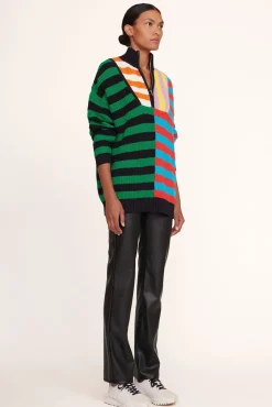 CLOTHING STAUD - HAMPTON SWEATER CABANA STRIPE MULTI