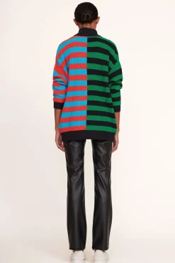 CLOTHING STAUD - HAMPTON SWEATER CABANA STRIPE MULTI