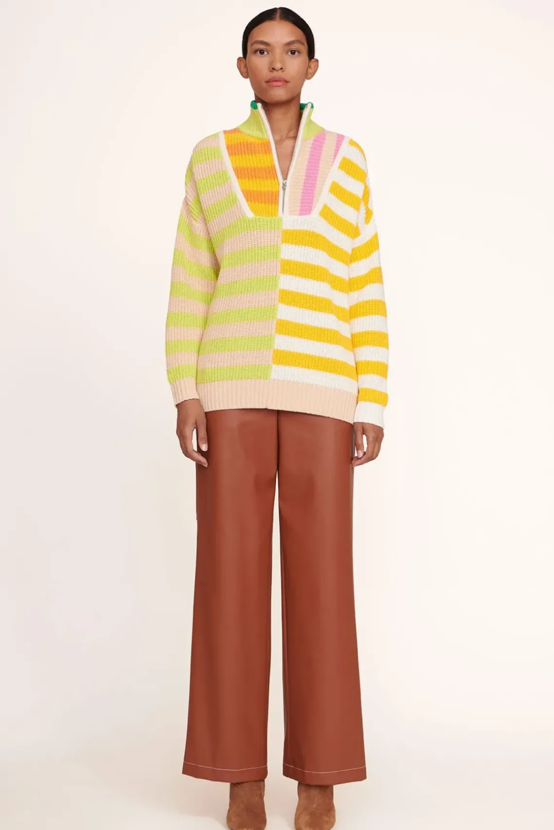 CLOTHING STAUD - HAMPTON SWEATER CAPRI STRIPE MULTI