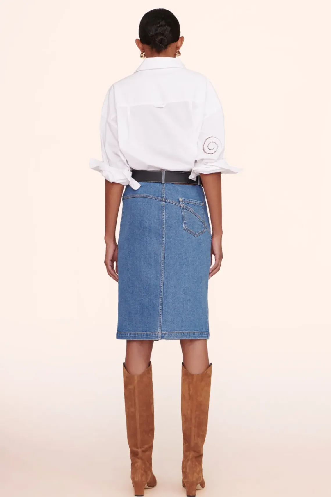 CLOTHING STAUD - HUDSON SKIRT MEDIUM WASH