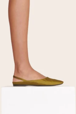 SHOES STAUD - JANINE MULE SATIN OLIVE