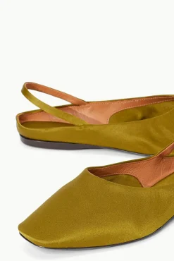 SHOES STAUD - JANINE MULE SATIN OLIVE