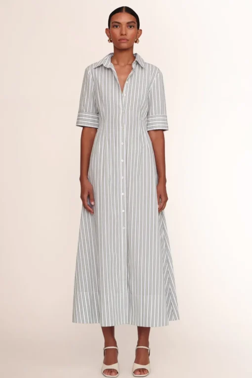 CLOTHING STAUD - JOAN MAXI DRESS MOSS STRIPE
