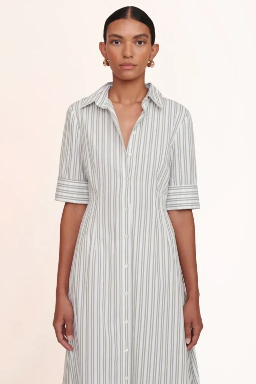 CLOTHING STAUD - JOAN MAXI DRESS MOSS STRIPE