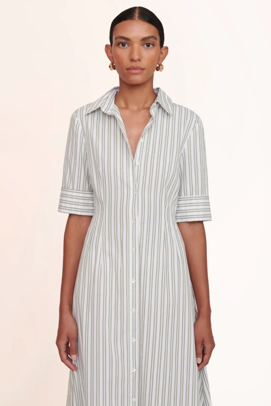 CLOTHING STAUD - JOAN MAXI DRESS MOSS STRIPE