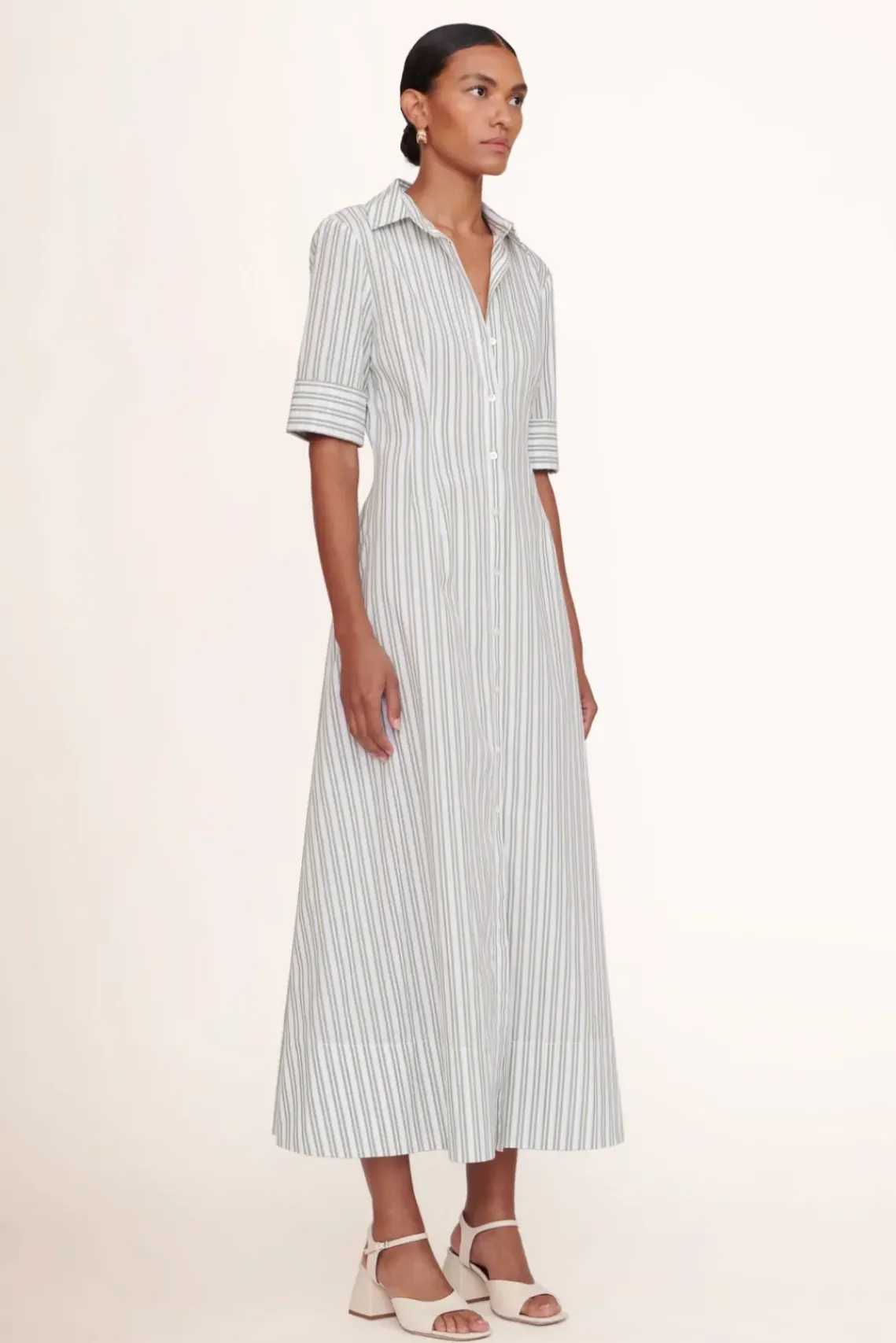 CLOTHING STAUD - JOAN MAXI DRESS MOSS STRIPE