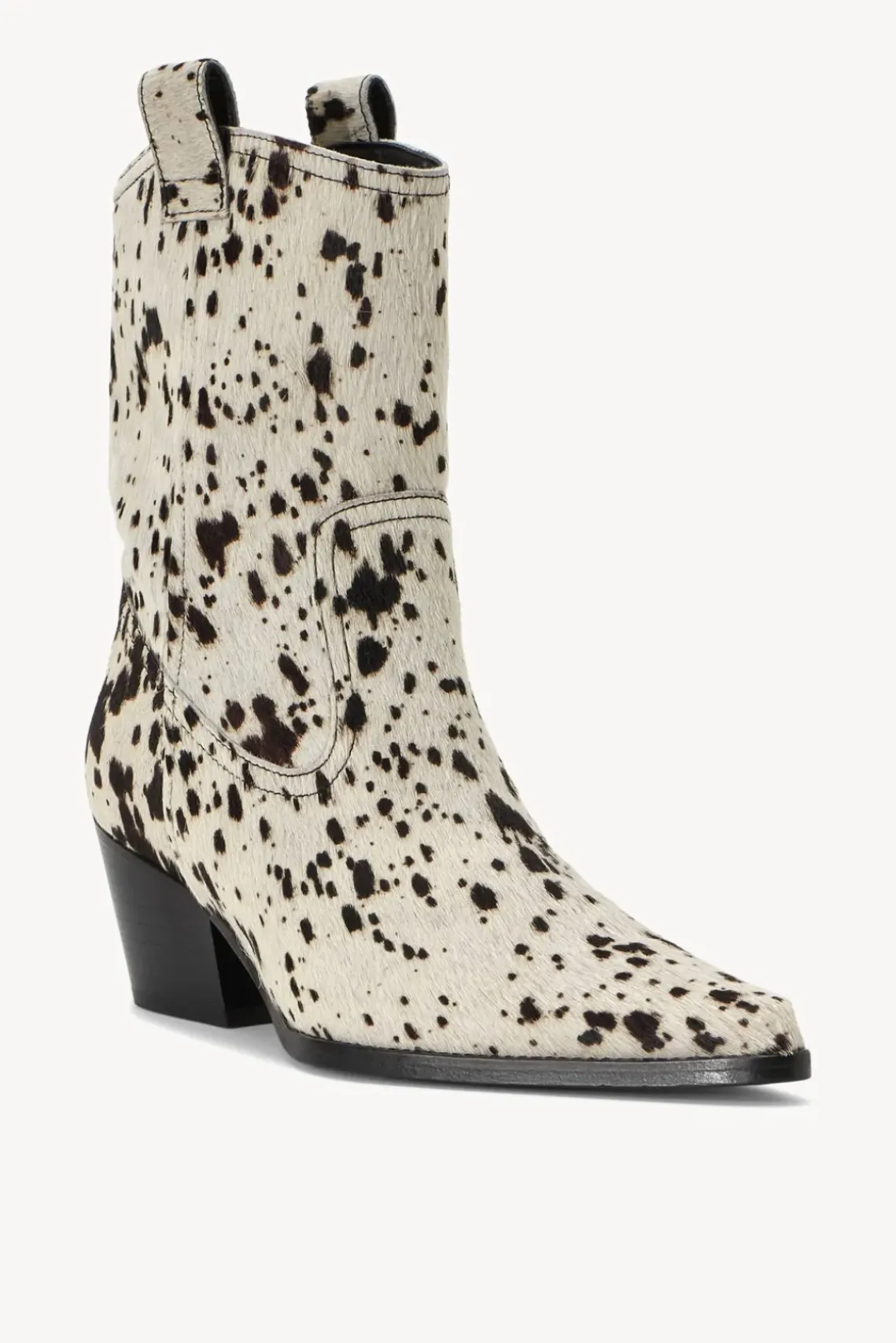 SHOES STAUD - JUNE BOOT BLACK WHITE HAIRCALF