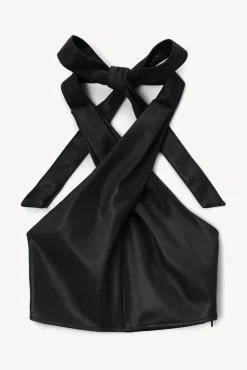 CLOTHING STAUD - KAI TOP VEGAN LEATHER BLACK