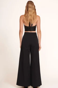 CLOTHING STAUD - KAI TOP VEGAN LEATHER BLACK
