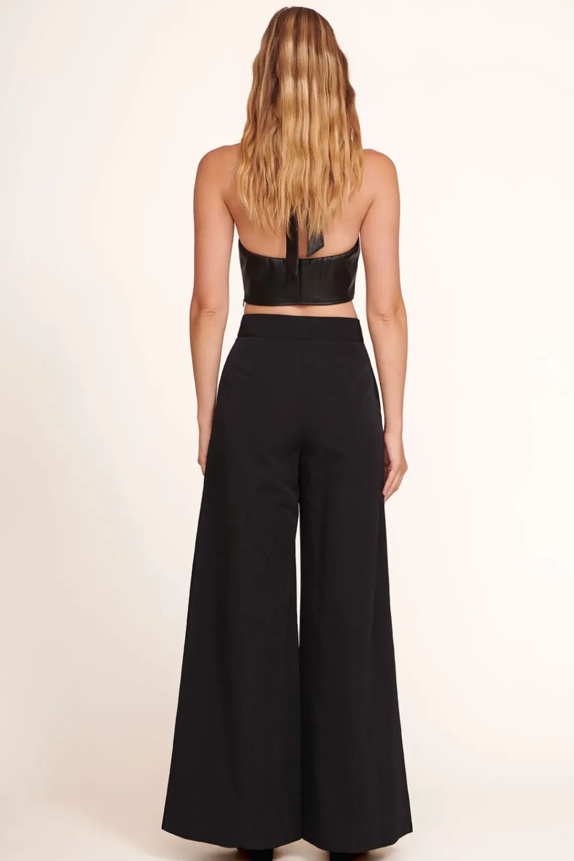 CLOTHING STAUD - KAI TOP VEGAN LEATHER BLACK
