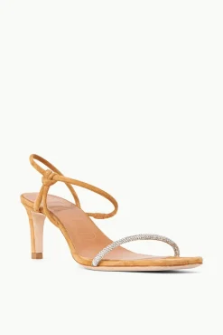 SHOES STAUD - LAUREL CRYSTAL HEEL SUEDE RHINESTONE CASHEW