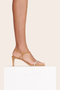 SHOES STAUD - LAUREL CRYSTAL HEEL SUEDE RHINESTONE CASHEW