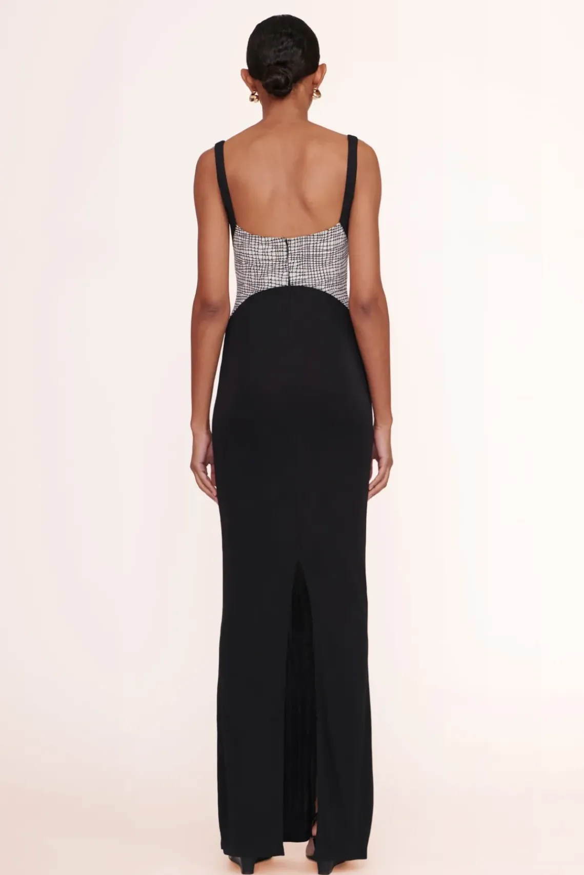 CLOTHING STAUD - LAYLANI DRESS BLACK/SEA NETTING BLACK/SEA NETTING
