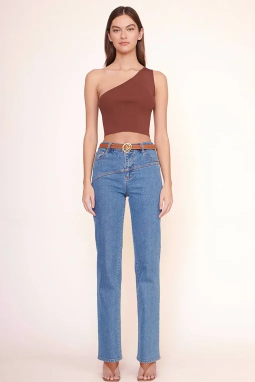CLOTHING STAUD - LEXI TOP BARK