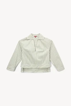 CLOTHING STAUD - MARLENE TOP MOSS STRIPE