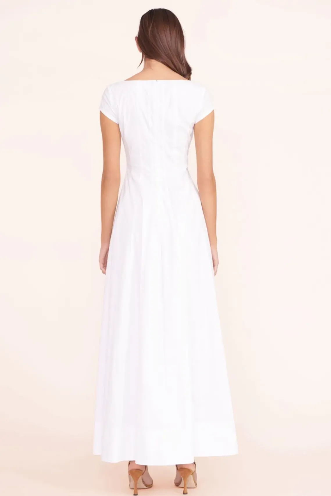 CLOTHING STAUD - MAXI SHORT SLEEVE WELLS DRESS WHITE