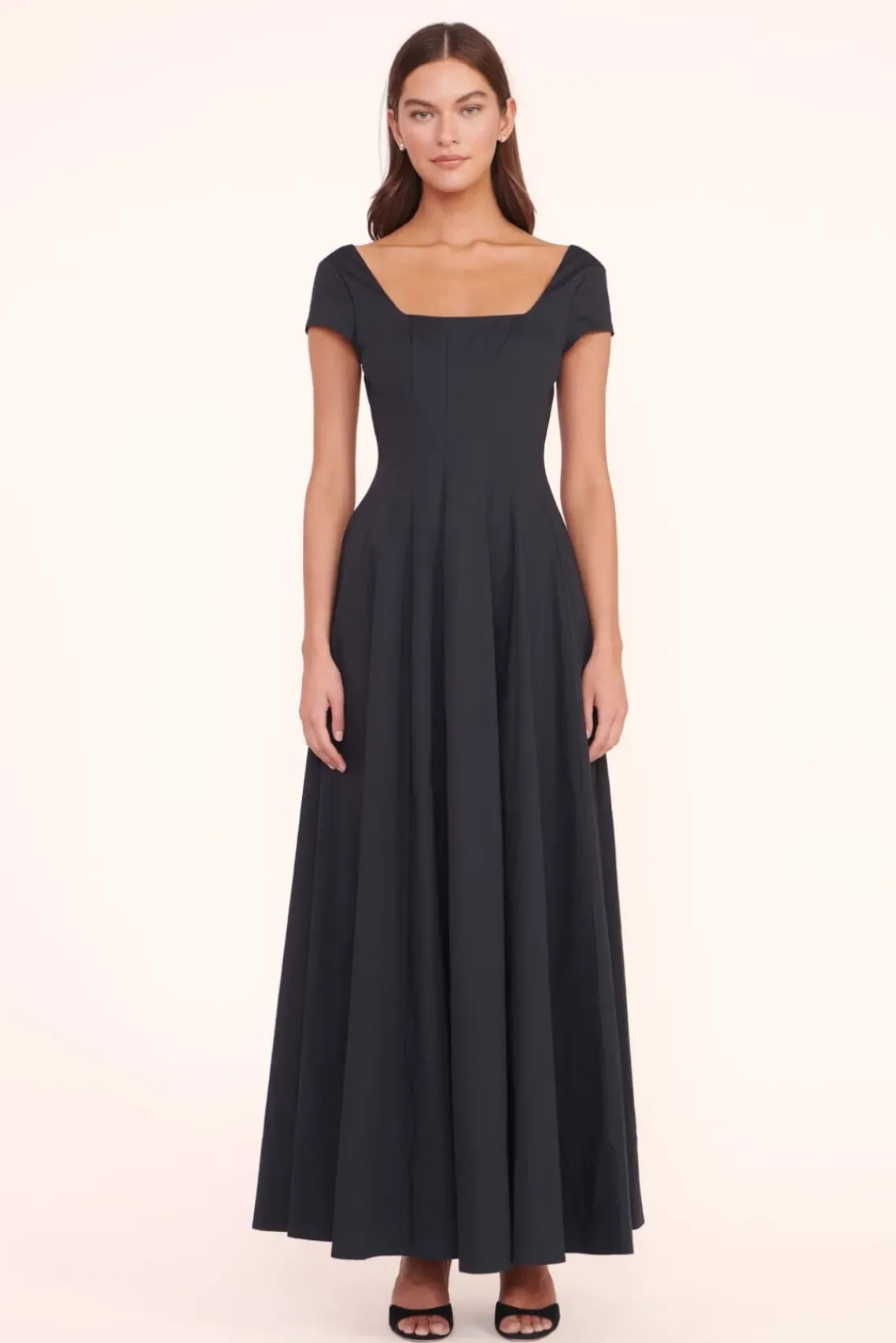 CLOTHING STAUD - MAXI SHORT SLEEVE WELLS DRESS BLACK
