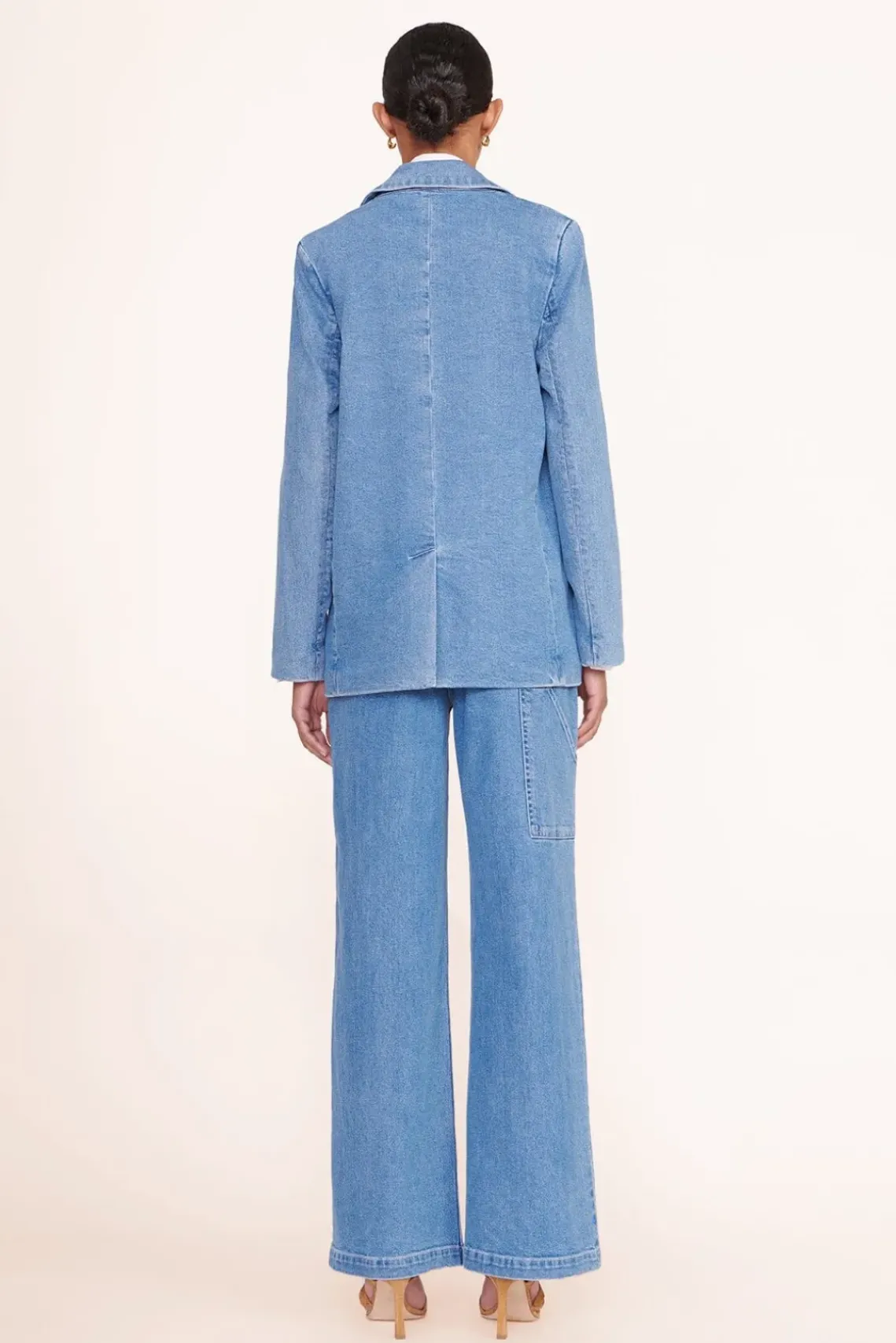 CLOTHING STAUD - MAXWELL BLAZER MEDIUM WASH