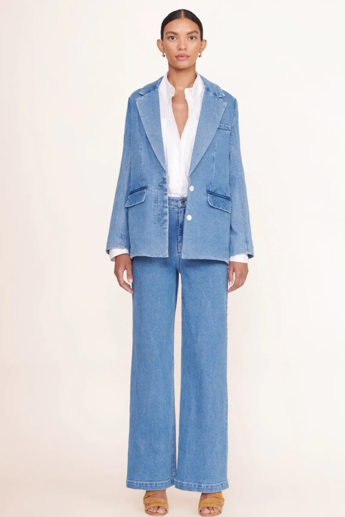 CLOTHING STAUD - MAXWELL BLAZER MEDIUM WASH